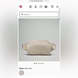 Lululemon Cream Bag 🤍🩶🍪